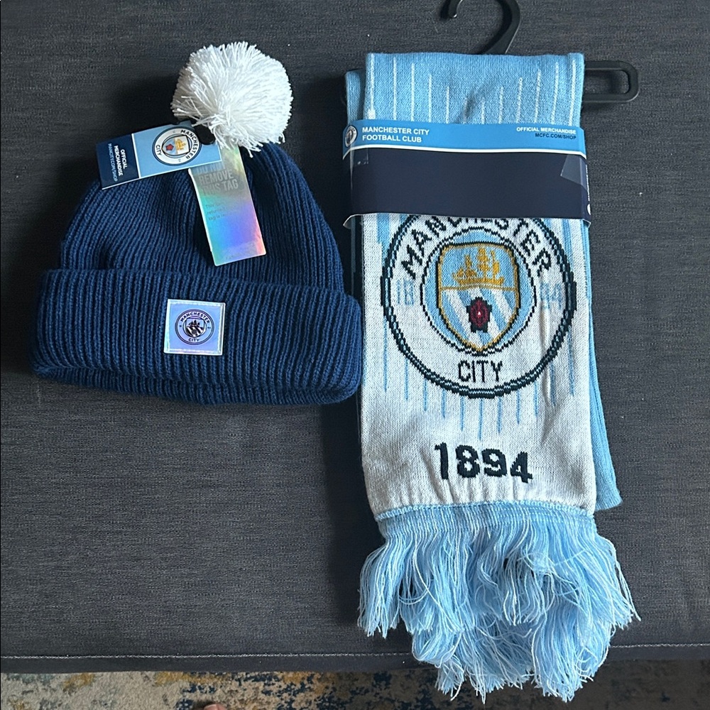 Manchester City Official Toque and Scarf (NWT)
